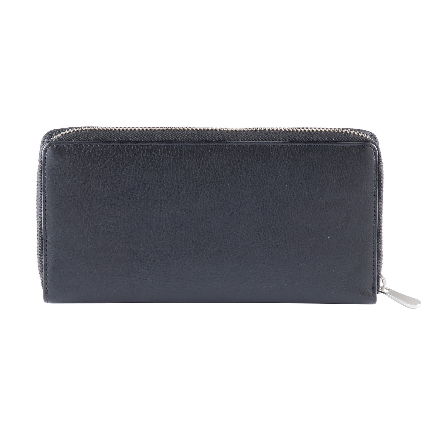 Style n Craft 301900-BL Zippered Travel Organizer in Black Leather - back closed