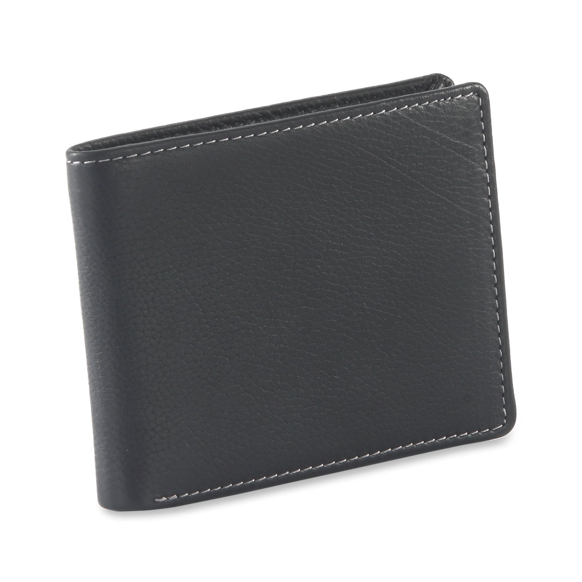 Men's Leather Bifold Wallet Plain ID Credit Card Change Coin Holder Front  Pocket 