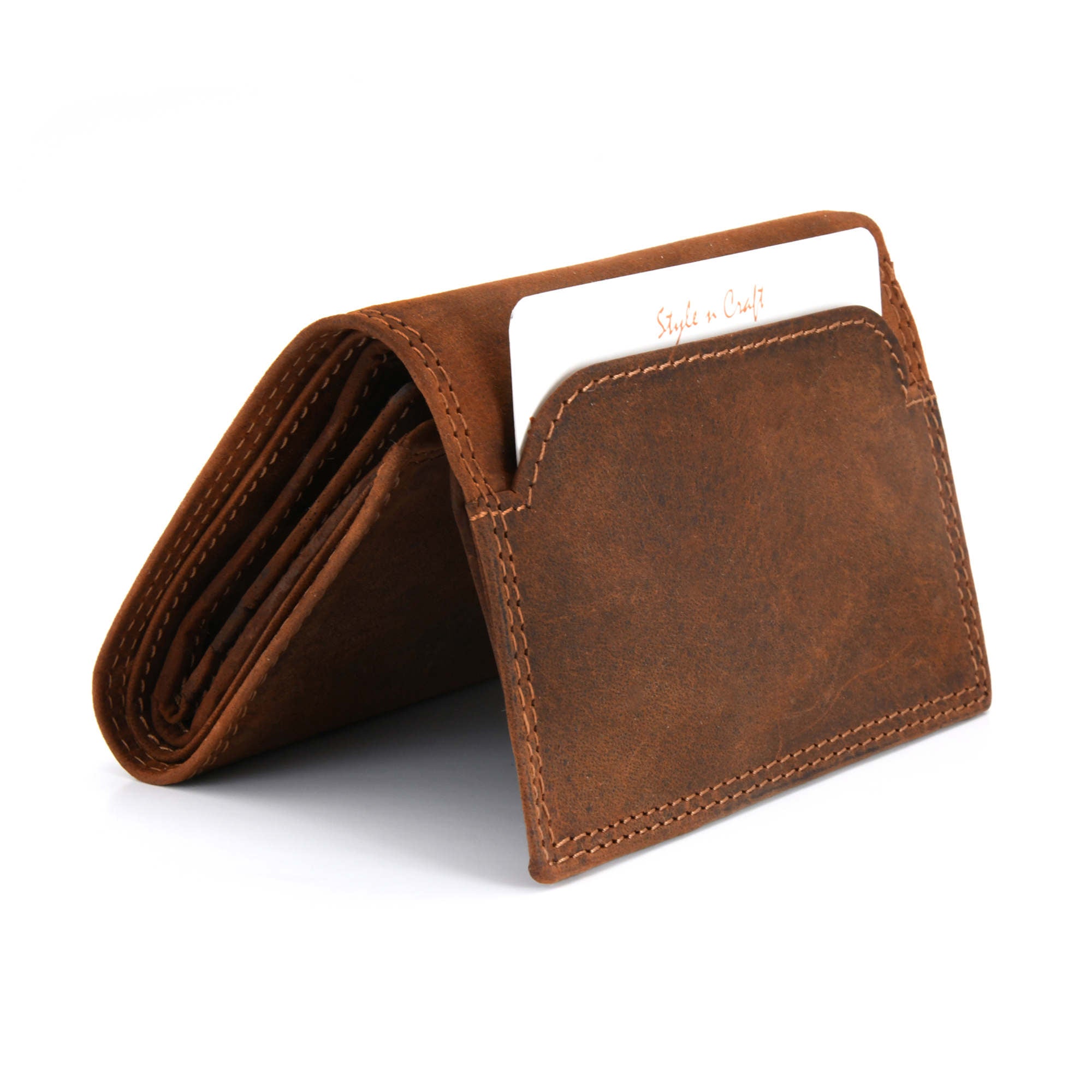 RFID Blocking Trifold Leather Wallet for Men & Women | Style n Craft