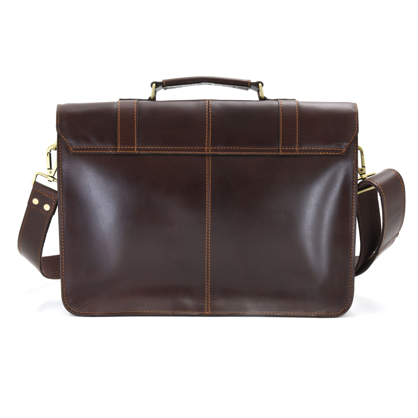 Style n Craft 392007 Portfolio Bag in Full Grain Dark Brown Leather - Back View