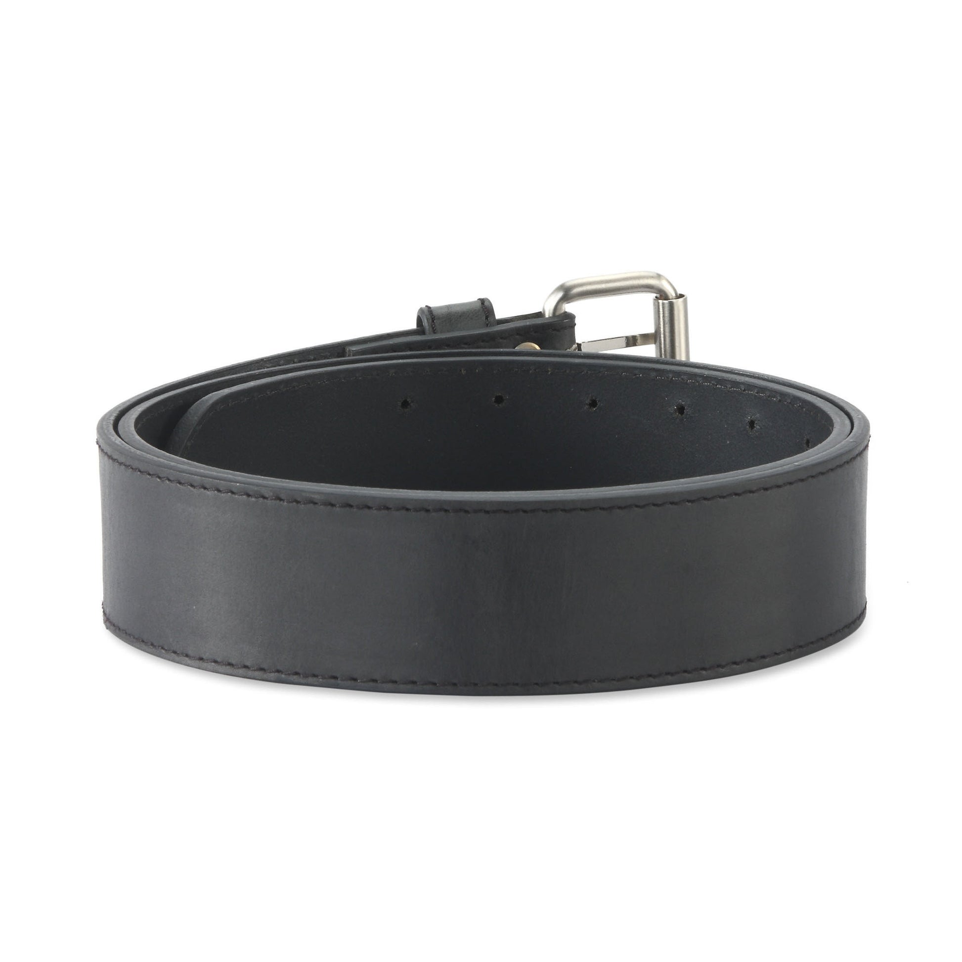 2½-inch-Wide Handmade Leather Belt 36 / Black / Steel