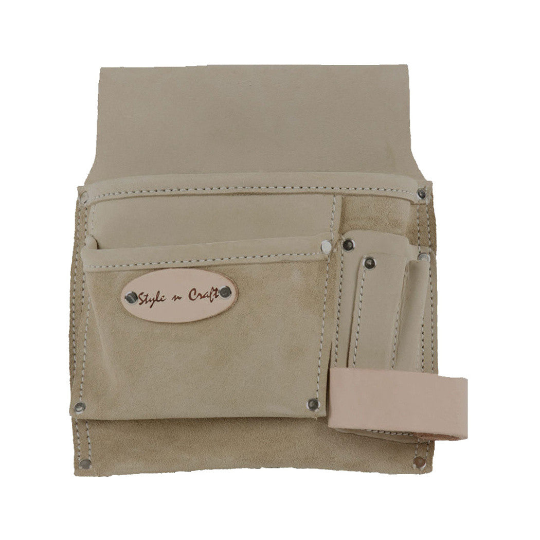 5 Pocket Nail & Tool Pouch in Top Grain Leather