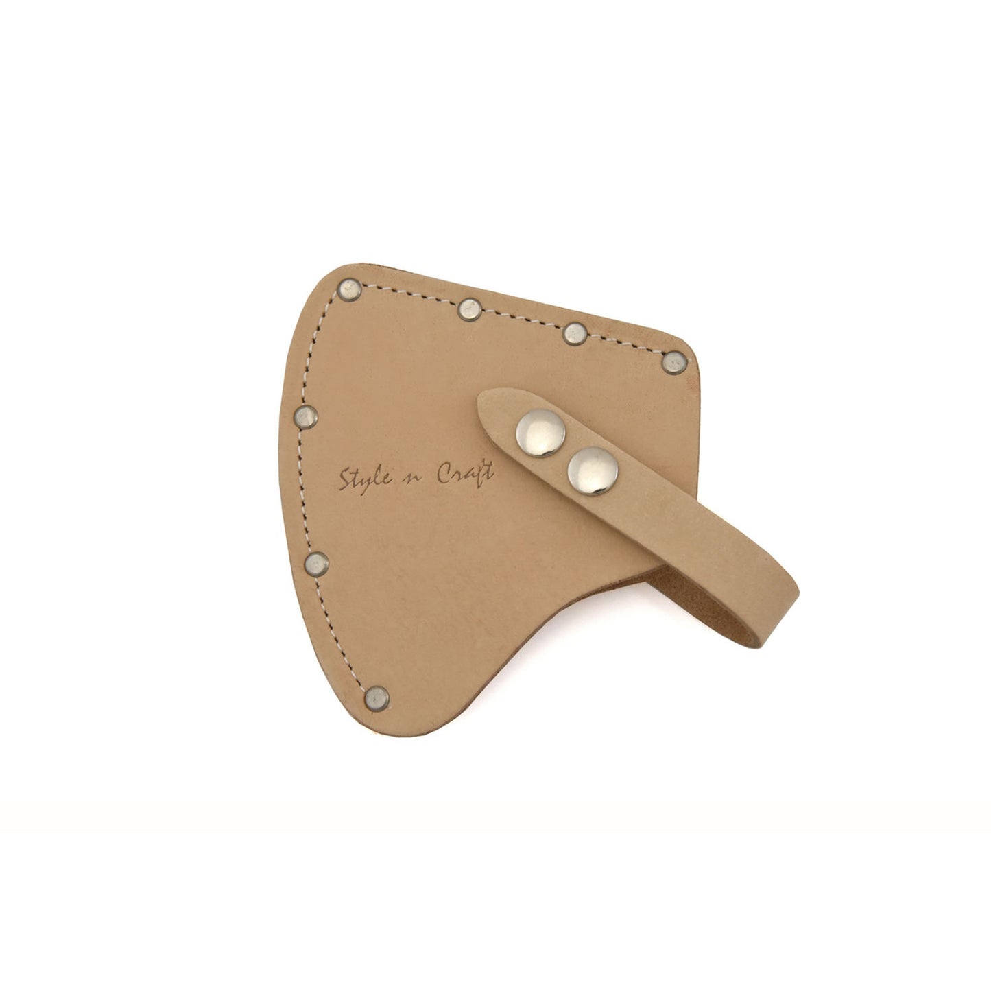 Style n Craft 94027 - Camper's Axe Sheath / Axe Cover in Heavy Top Grain Leather in Natural Color - Image 2