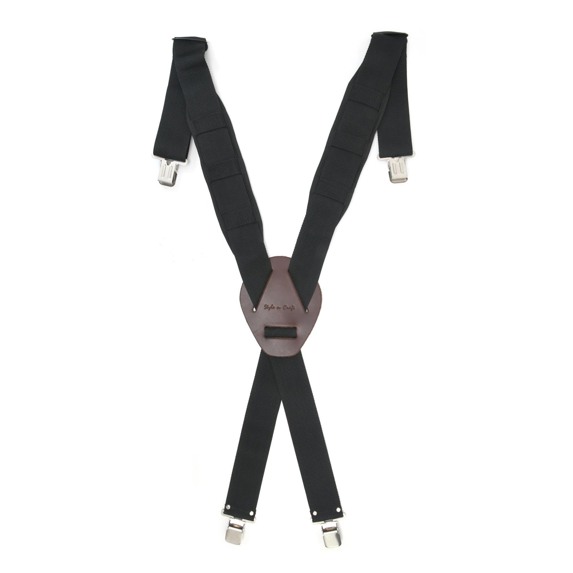  Black Suspenders For Men Heavy Duty Clips 2 Inch