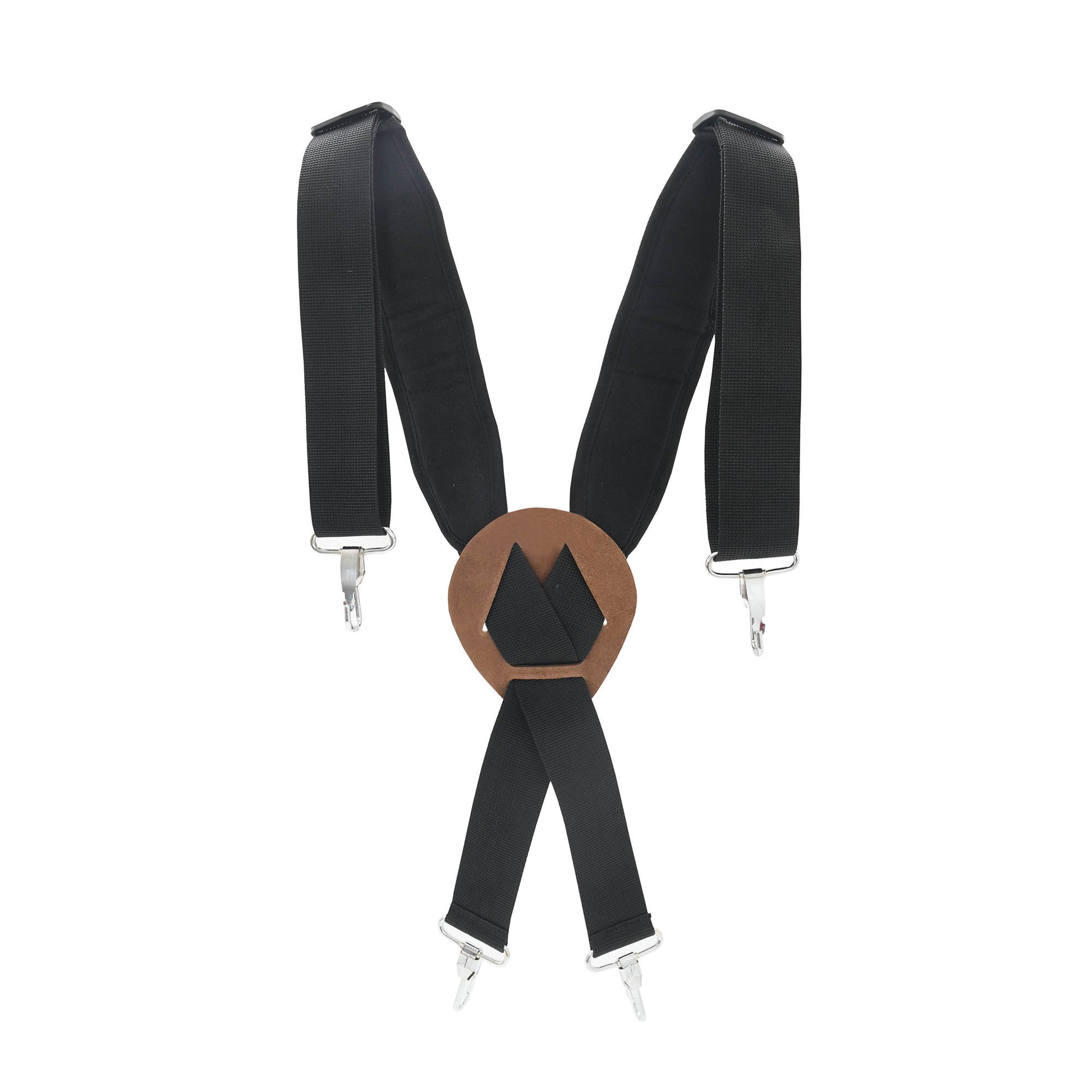 Style n Craft  95014 - 2 Inch Wide Padded Work Suspenders with Metal Snaps - Inside View When it is Worn