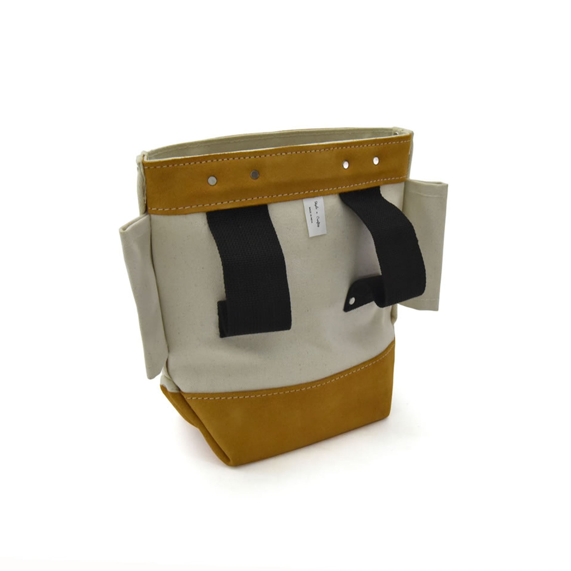 Style n Craft 97515 - Bolt Bag in Canvas / Suede Leather Combination with double bull-pin loops - Back View