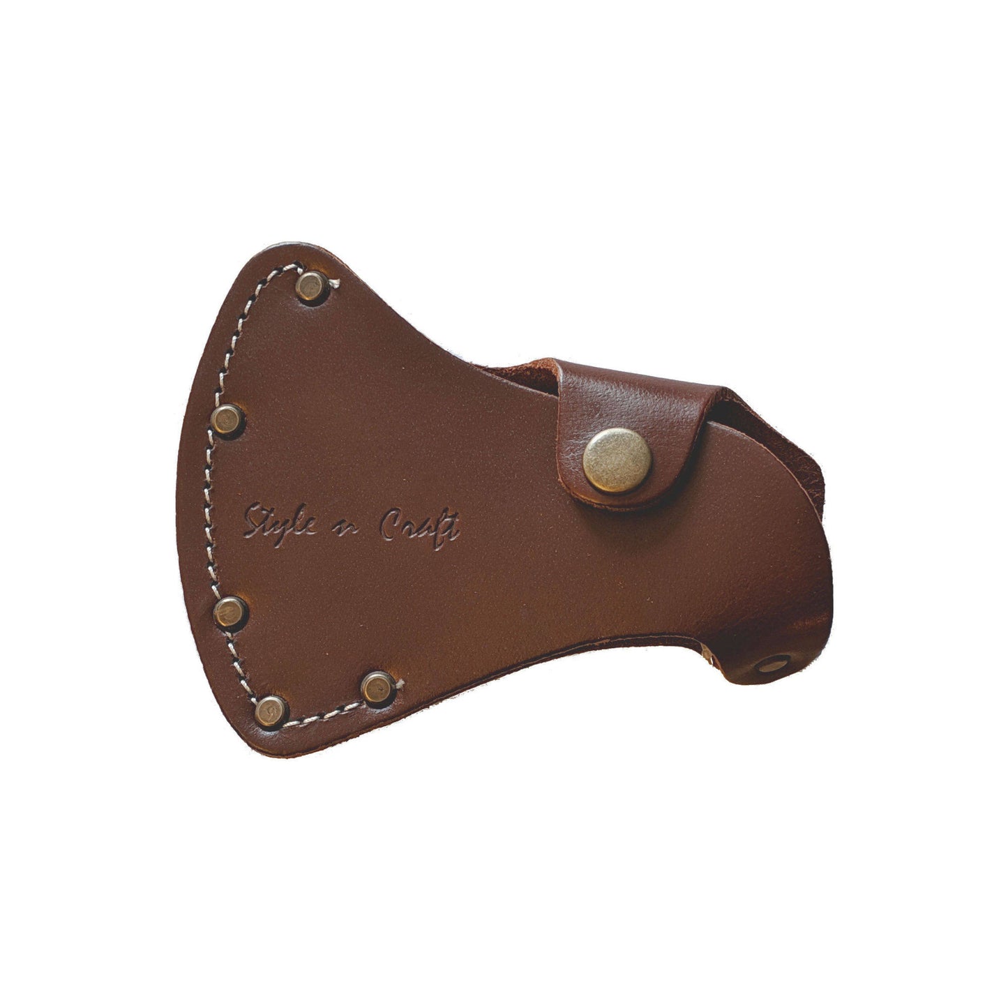 Style n Craft 98026 - Sportsman's Axe Sheath / Axe Cover in Heavy Full Grain Leather in Dark Tan Color