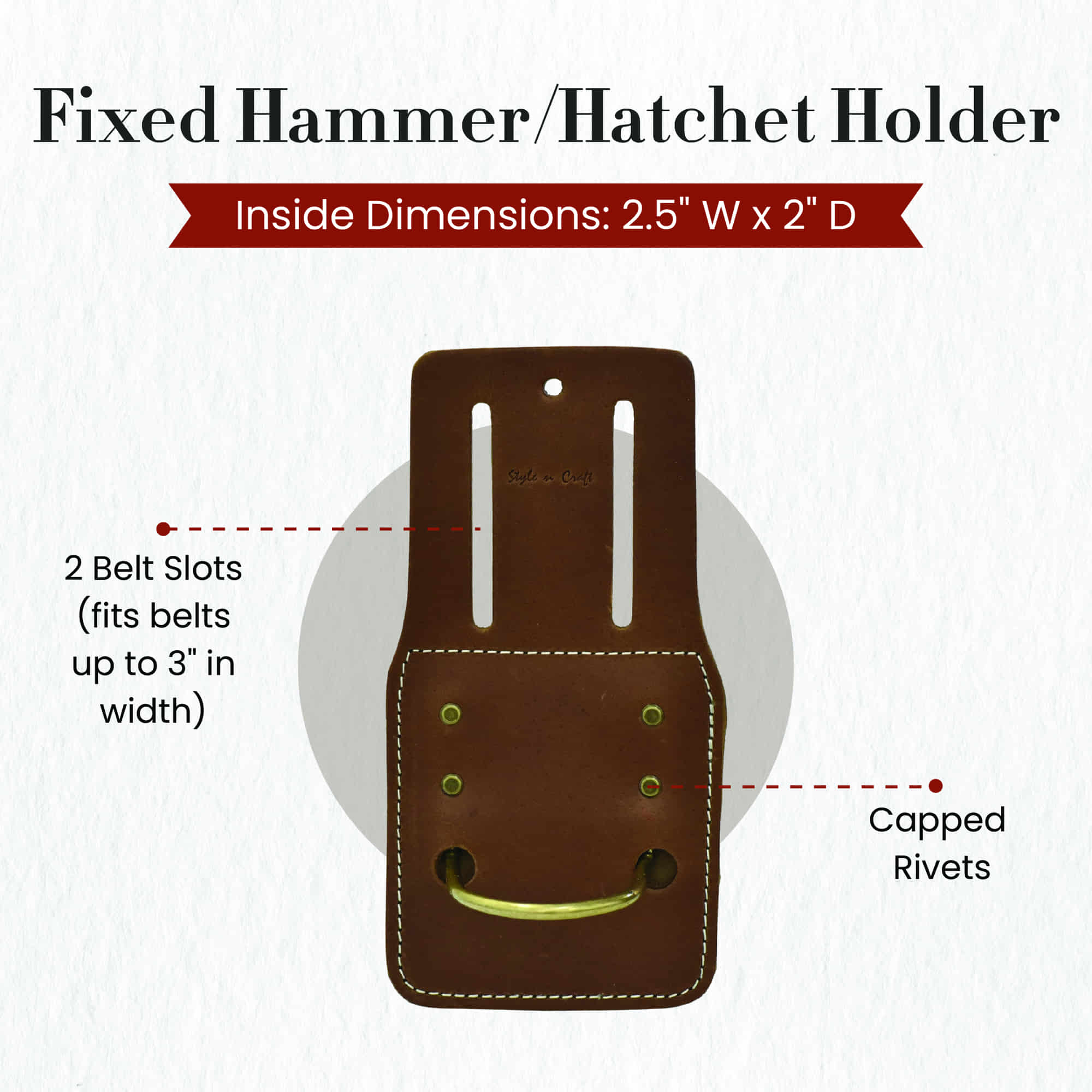 Heavy Full Grain Leather Hammer/Hatchet Holder