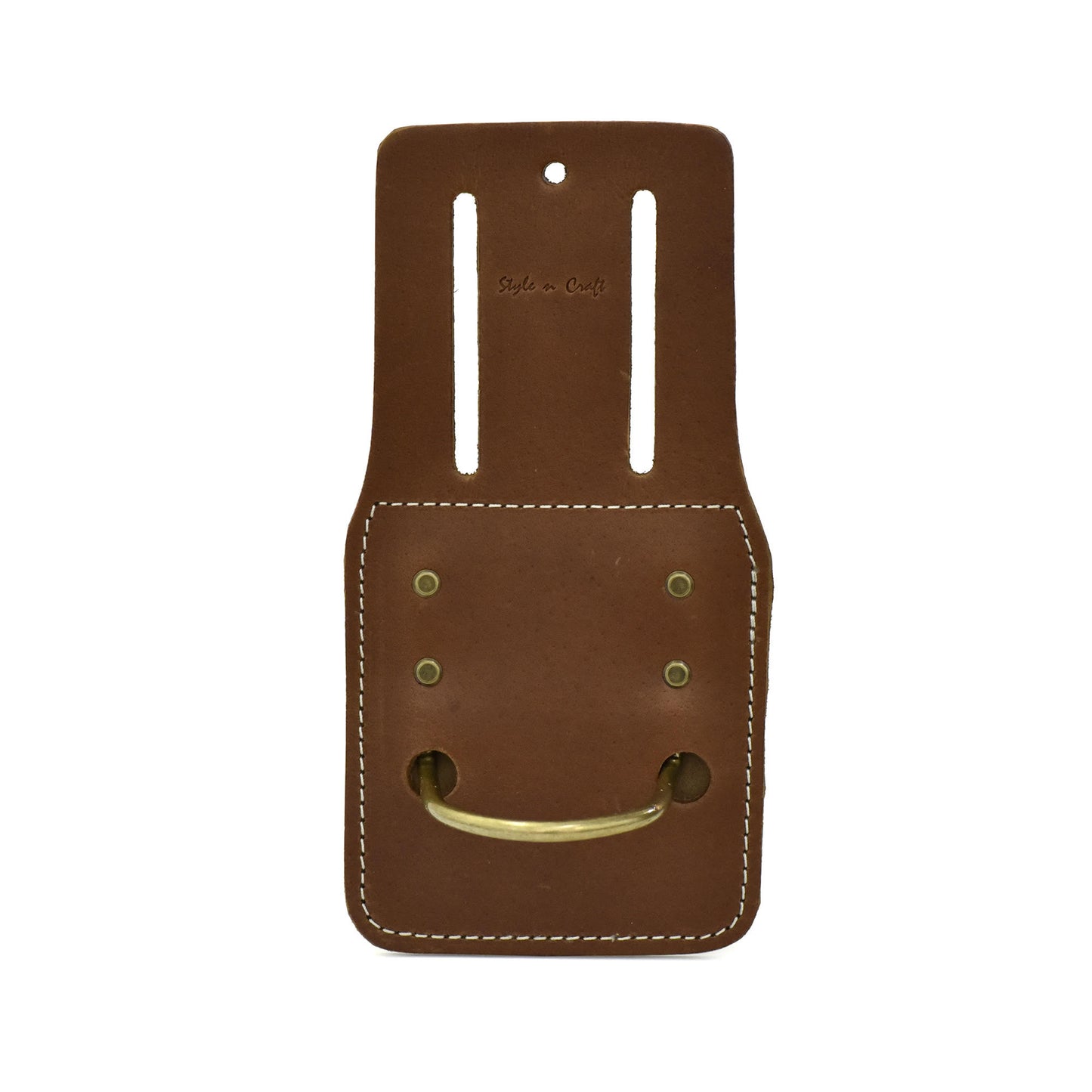 Style n Craft 98438 - Fixed Hammer / Hatchet Holder in Heavy Top Grain Leather in Dark Tan Color